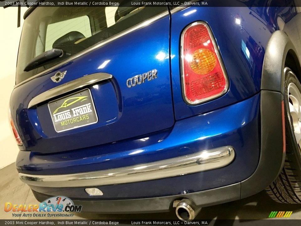 2003 Mini Cooper Hardtop Indi Blue Metallic / Cordoba Beige Photo #25