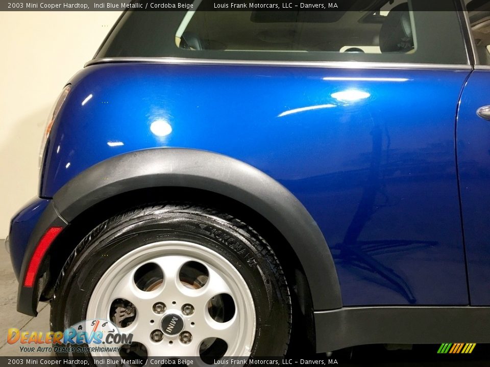 2003 Mini Cooper Hardtop Indi Blue Metallic / Cordoba Beige Photo #33