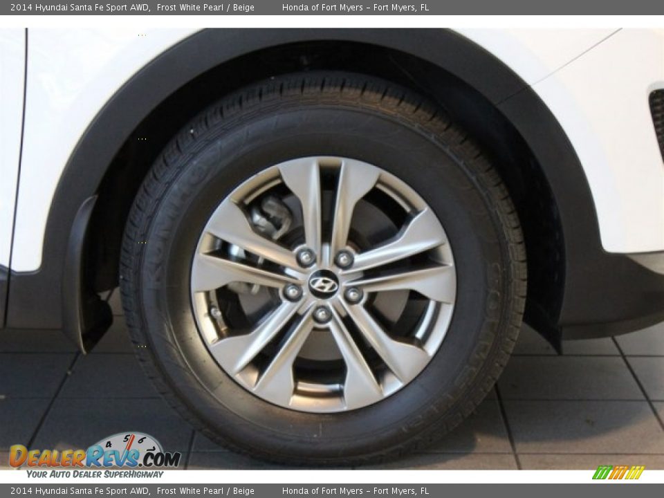 2014 Hyundai Santa Fe Sport AWD Frost White Pearl / Beige Photo #2