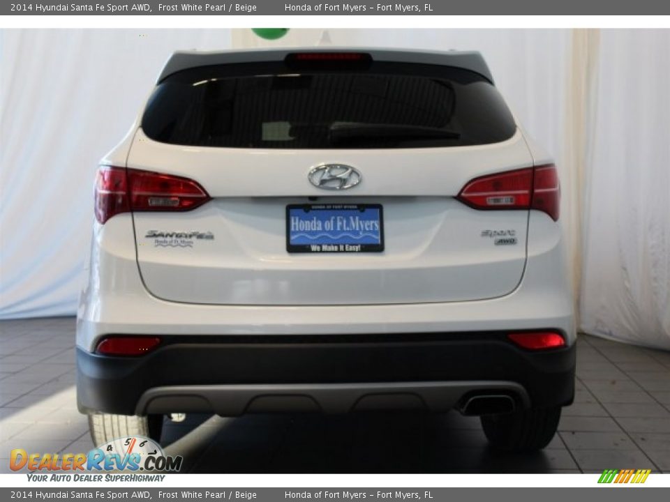 2014 Hyundai Santa Fe Sport AWD Frost White Pearl / Beige Photo #6