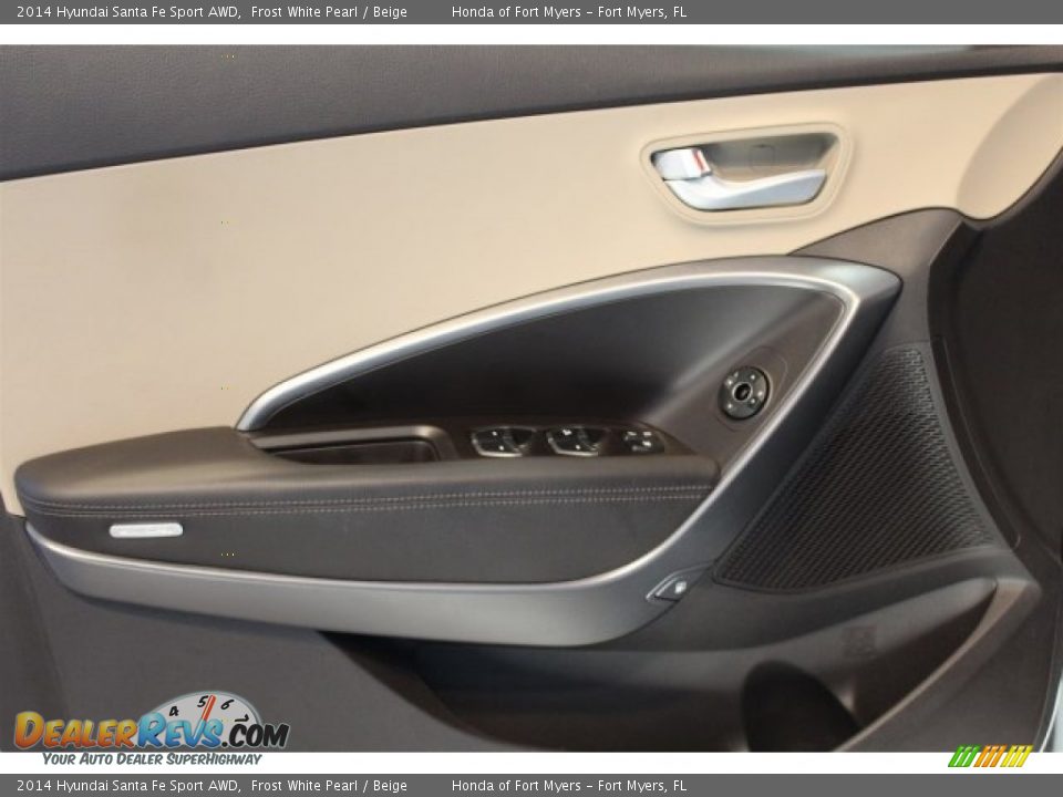 2014 Hyundai Santa Fe Sport AWD Frost White Pearl / Beige Photo #7