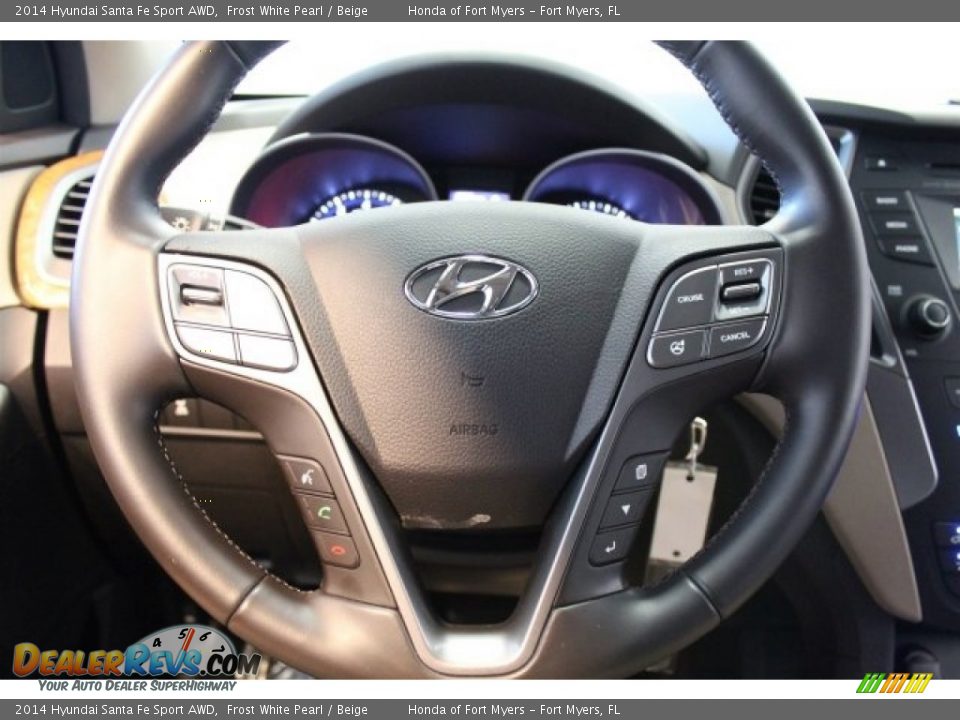 2014 Hyundai Santa Fe Sport AWD Frost White Pearl / Beige Photo #12