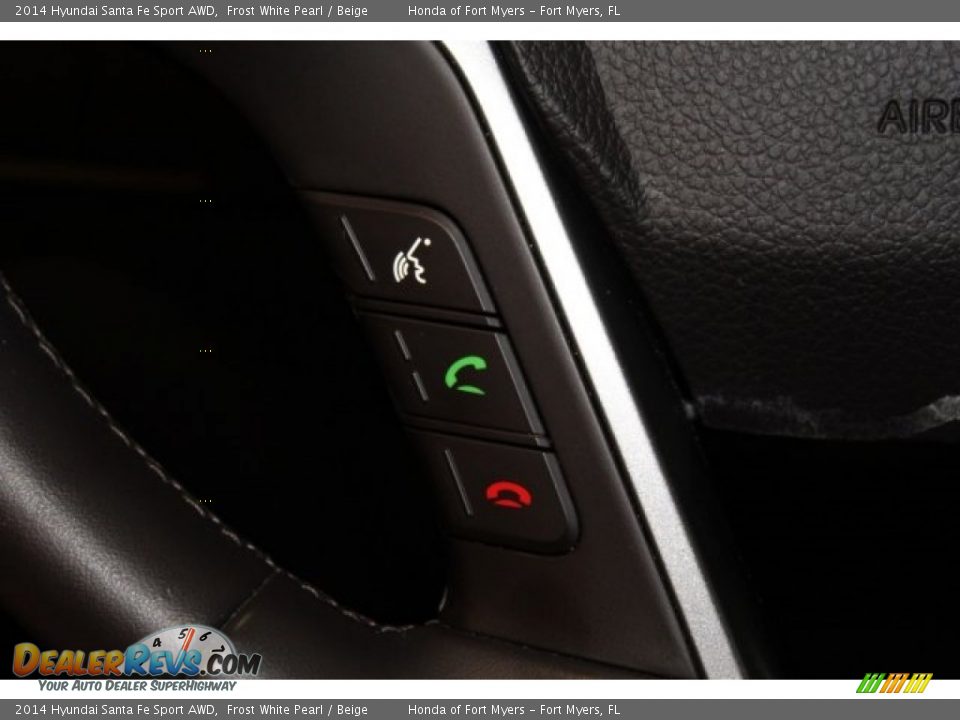 2014 Hyundai Santa Fe Sport AWD Frost White Pearl / Beige Photo #15