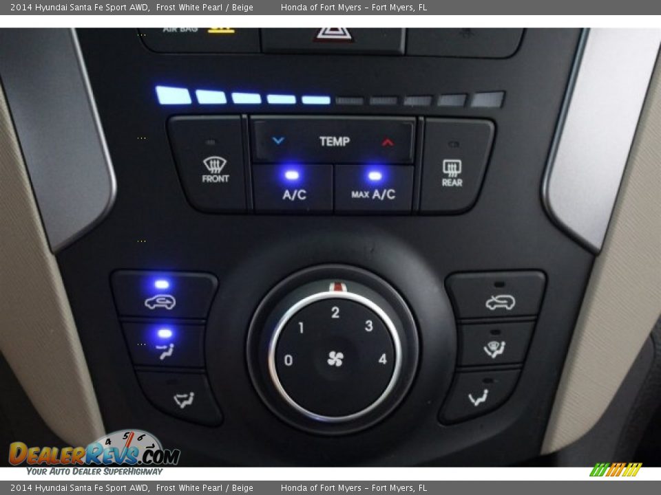 2014 Hyundai Santa Fe Sport AWD Frost White Pearl / Beige Photo #22