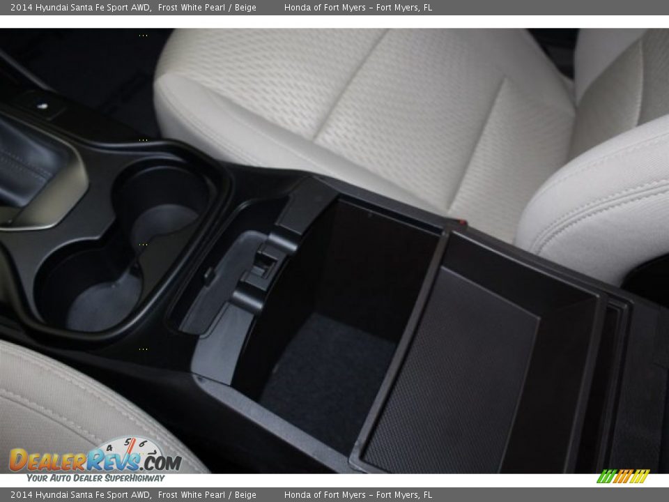 2014 Hyundai Santa Fe Sport AWD Frost White Pearl / Beige Photo #25