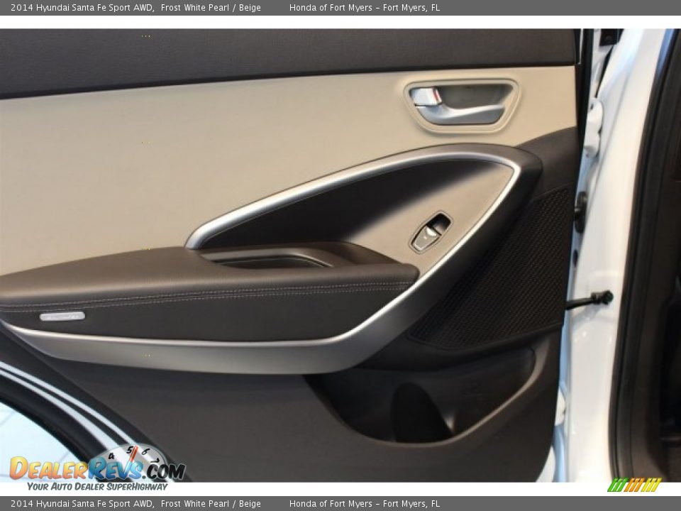 2014 Hyundai Santa Fe Sport AWD Frost White Pearl / Beige Photo #26