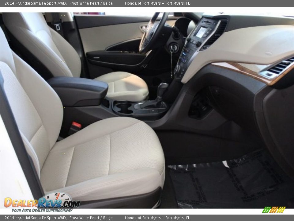 2014 Hyundai Santa Fe Sport AWD Frost White Pearl / Beige Photo #32