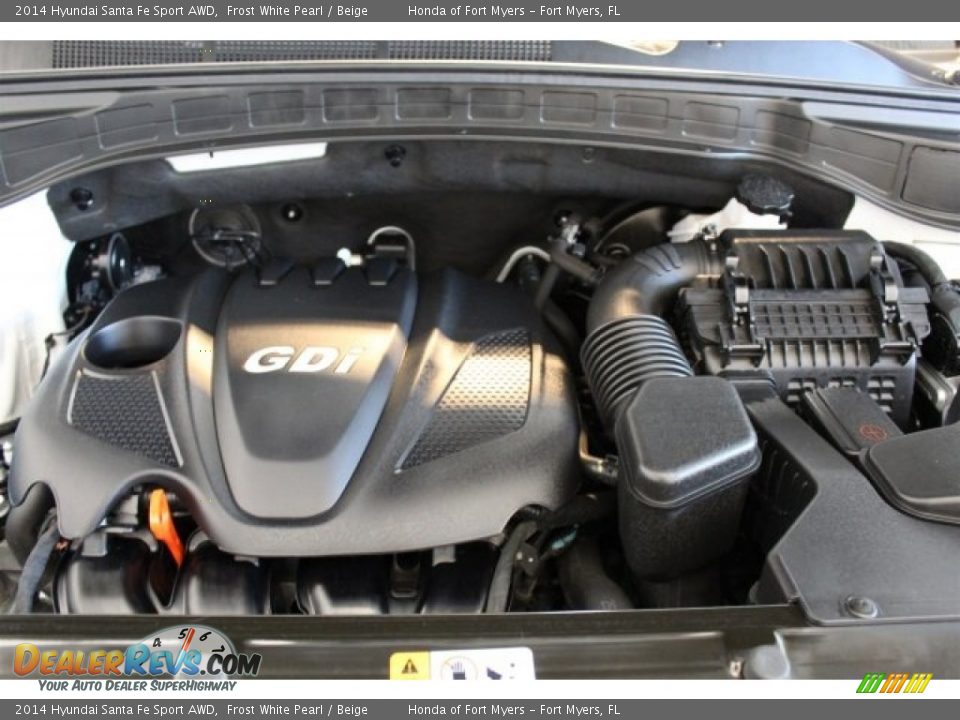 2014 Hyundai Santa Fe Sport AWD Frost White Pearl / Beige Photo #34