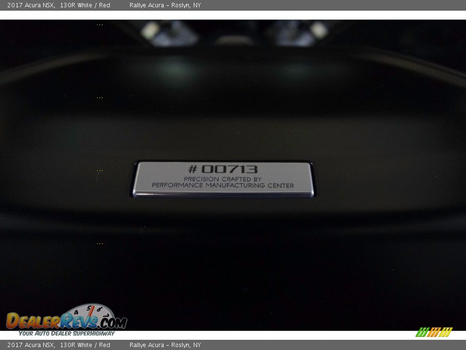 2017 Acura NSX 130R White / Red Photo #11