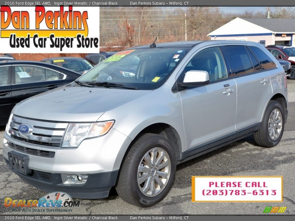 2010 Ford Edge SEL AWD Ingot Silver Metallic / Charcoal Black Photo #1