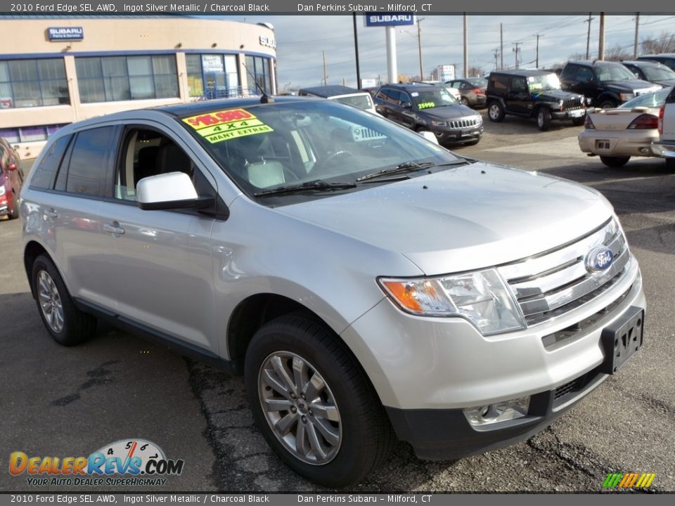 2010 Ford Edge SEL AWD Ingot Silver Metallic / Charcoal Black Photo #3