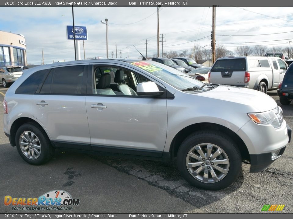 2010 Ford Edge SEL AWD Ingot Silver Metallic / Charcoal Black Photo #4