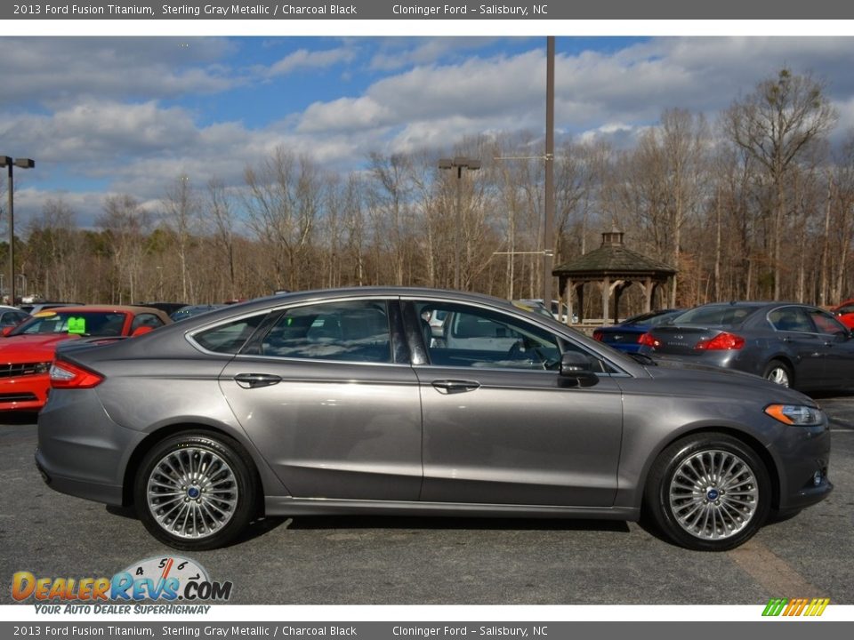 2013 Ford Fusion Titanium Sterling Gray Metallic / Charcoal Black Photo #2