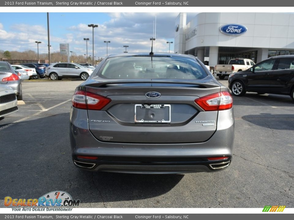 2013 Ford Fusion Titanium Sterling Gray Metallic / Charcoal Black Photo #4