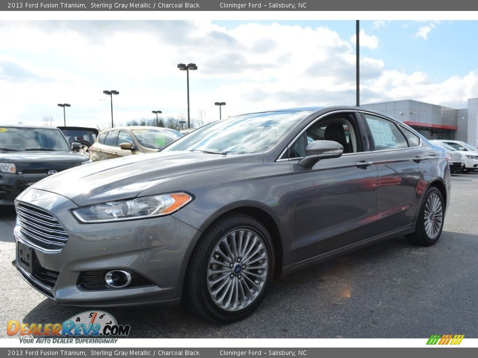 2013 Ford Fusion Titanium Sterling Gray Metallic / Charcoal Black Photo #6