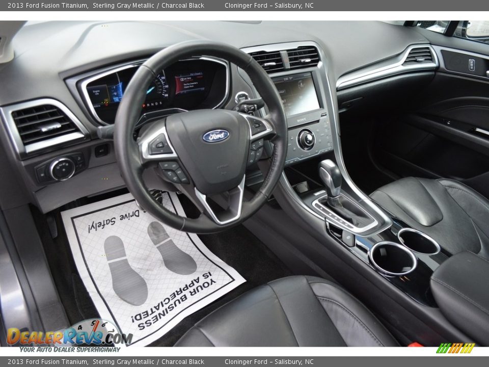 2013 Ford Fusion Titanium Sterling Gray Metallic / Charcoal Black Photo #11