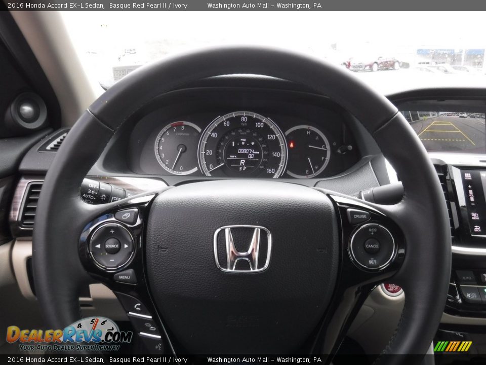 2016 Honda Accord EX-L Sedan Basque Red Pearl II / Ivory Photo #21
