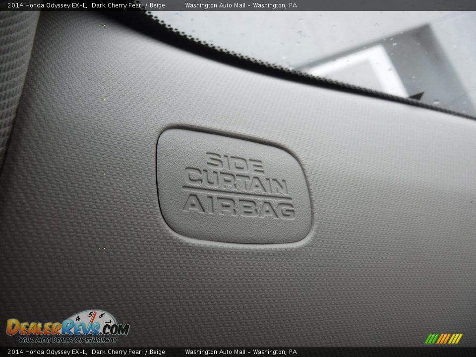 2014 Honda Odyssey EX-L Dark Cherry Pearl / Beige Photo #22