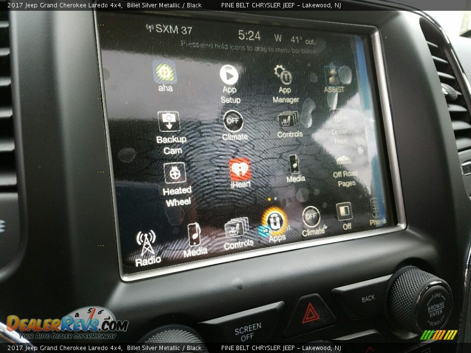 2017 Jeep Grand Cherokee Laredo 4x4 Billet Silver Metallic / Black Photo #10