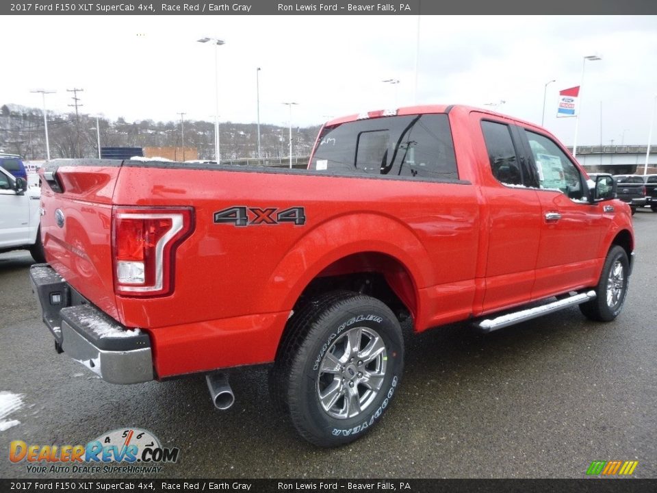 2017 Ford F150 XLT SuperCab 4x4 Race Red / Earth Gray Photo #2