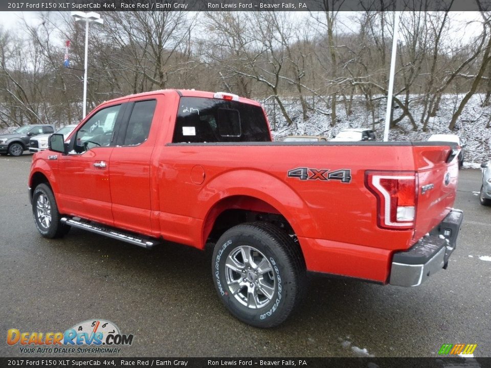 2017 Ford F150 XLT SuperCab 4x4 Race Red / Earth Gray Photo #4