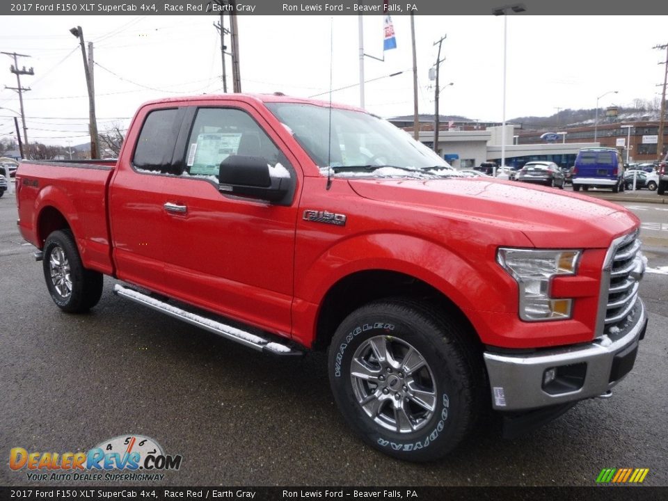 2017 Ford F150 XLT SuperCab 4x4 Race Red / Earth Gray Photo #8