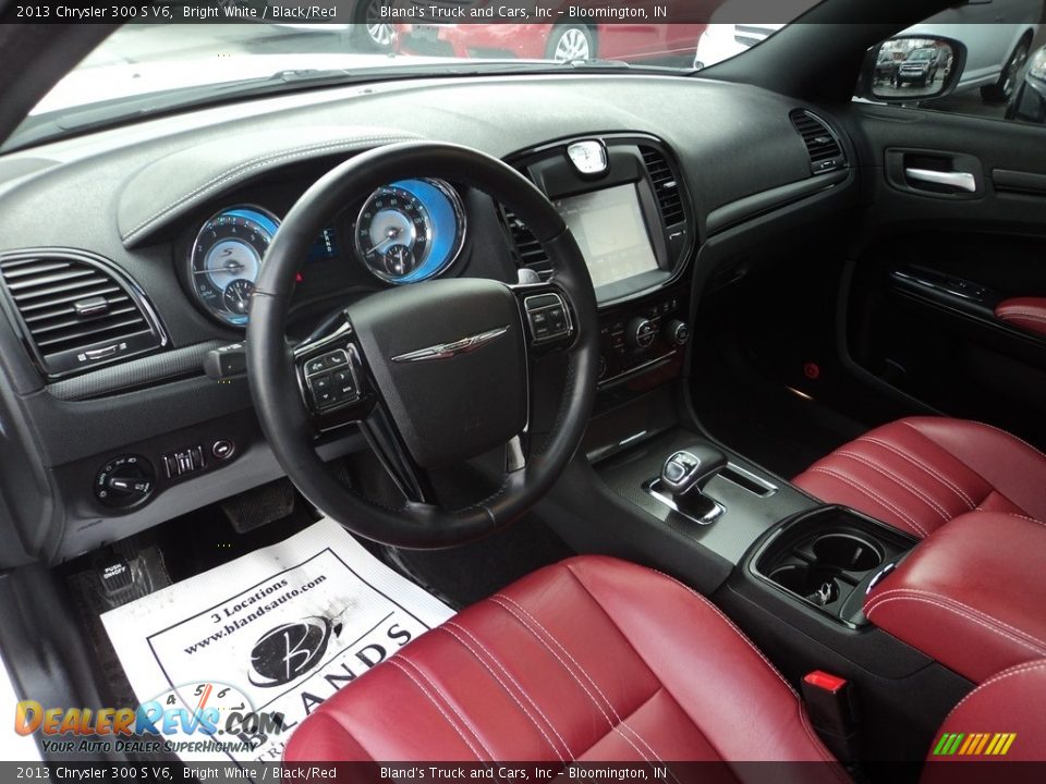 2013 Chrysler 300 S V6 Bright White / Black/Red Photo #6