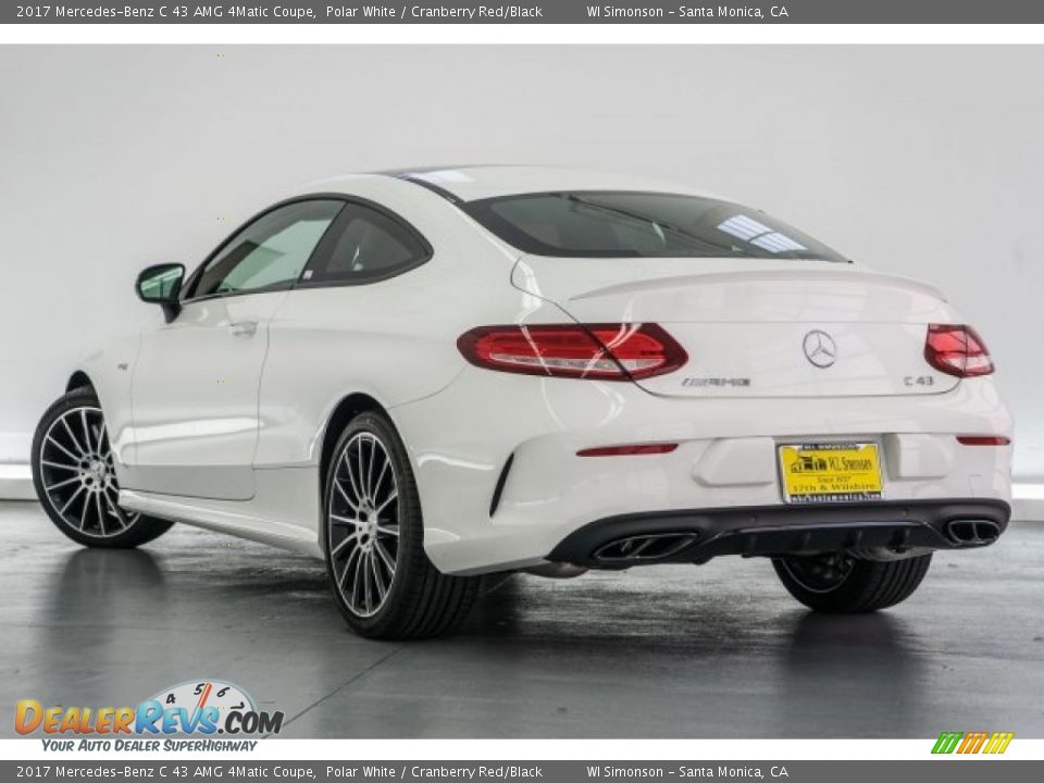 2017 Mercedes-Benz C 43 AMG 4Matic Coupe Polar White / Cranberry Red/Black Photo #3