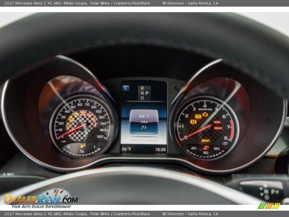 2017 Mercedes-Benz C 43 AMG 4Matic Coupe Polar White / Cranberry Red/Black Photo #7