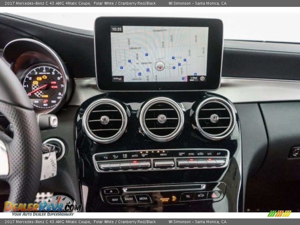2017 Mercedes-Benz C 43 AMG 4Matic Coupe Polar White / Cranberry Red/Black Photo #8