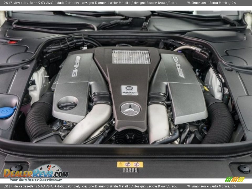 2017 Mercedes-Benz S 63 AMG 4Matic Cabriolet 5.5 Liter AMG biturbo DOHC 32-Valve VVT V8 Engine Photo #9