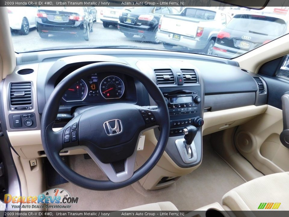 2009 Honda CR-V EX 4WD Urban Titanium Metallic / Ivory Photo #11