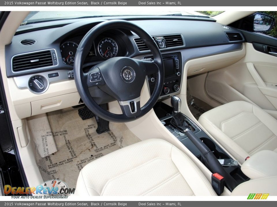 2015 Volkswagen Passat Wolfsburg Edition Sedan Black / Cornsilk Beige Photo #15