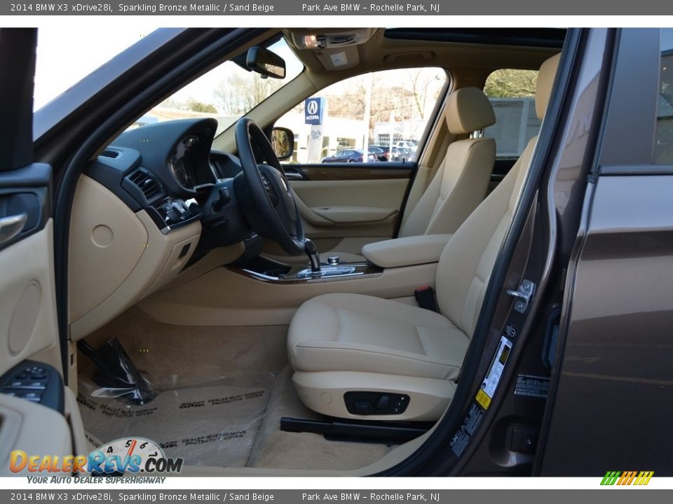 2014 BMW X3 xDrive28i Sparkling Bronze Metallic / Sand Beige Photo #11
