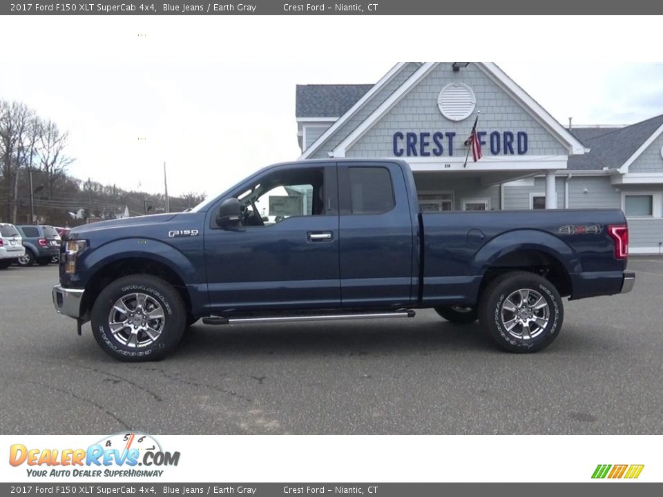 2017 Ford F150 XLT SuperCab 4x4 Blue Jeans / Earth Gray Photo #4