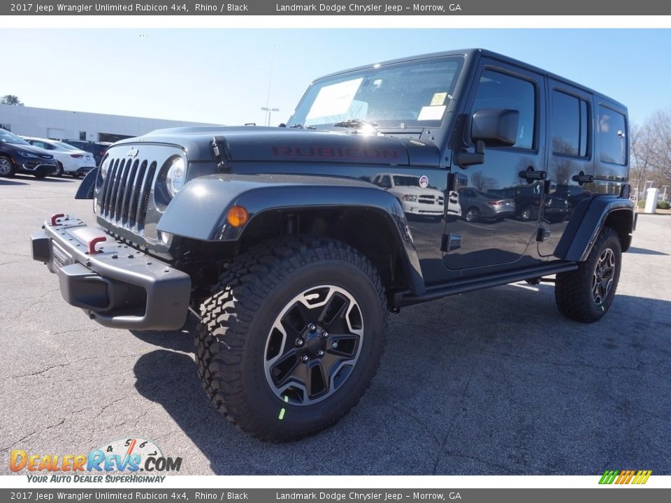 2017 Jeep Wrangler Unlimited Rubicon 4x4 Rhino / Black Photo #1