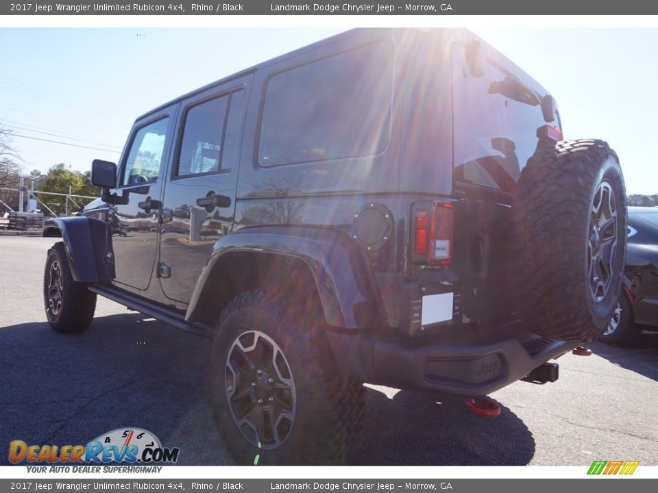 2017 Jeep Wrangler Unlimited Rubicon 4x4 Rhino / Black Photo #2