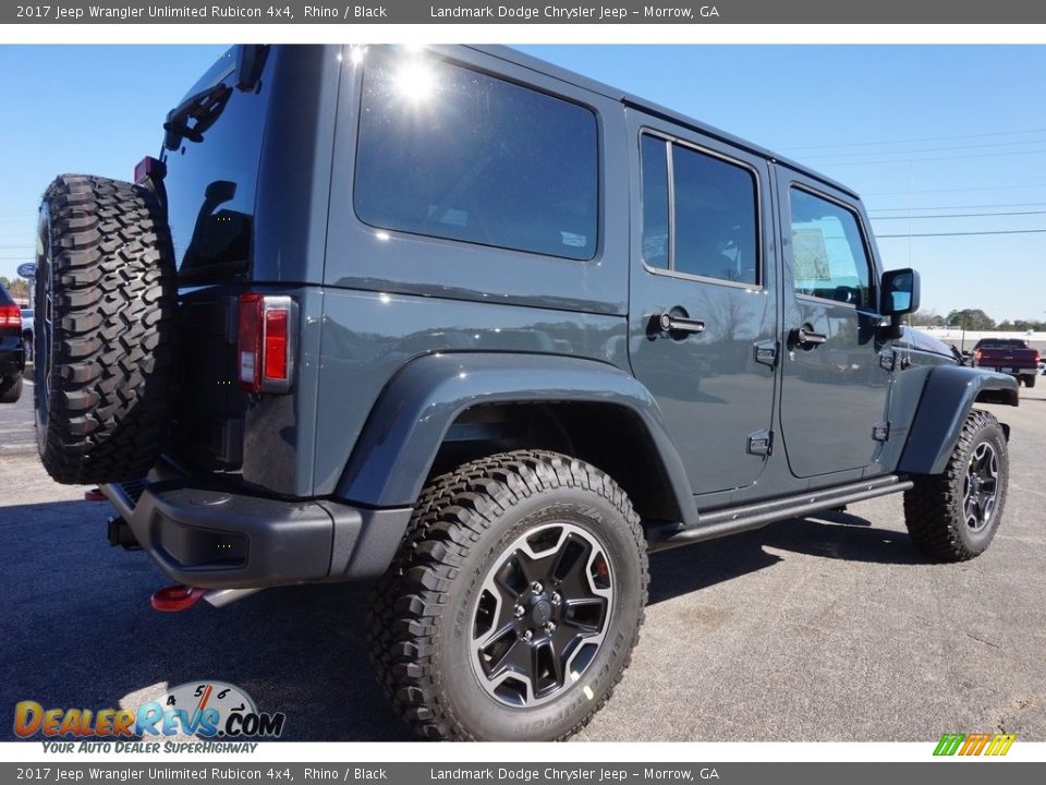 2017 Jeep Wrangler Unlimited Rubicon 4x4 Rhino / Black Photo #3