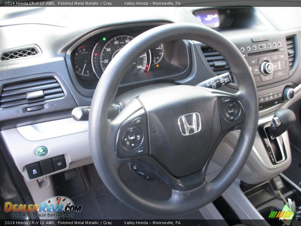 2014 Honda CR-V LX AWD Polished Metal Metallic / Gray Photo #14