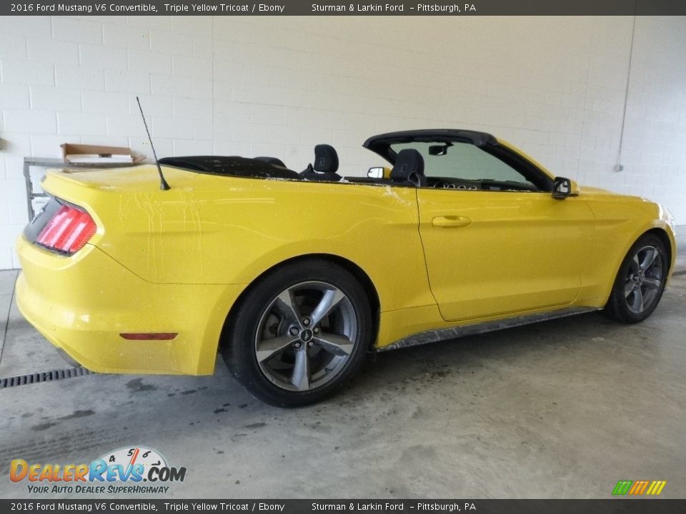2016 Ford Mustang V6 Convertible Triple Yellow Tricoat / Ebony Photo #2