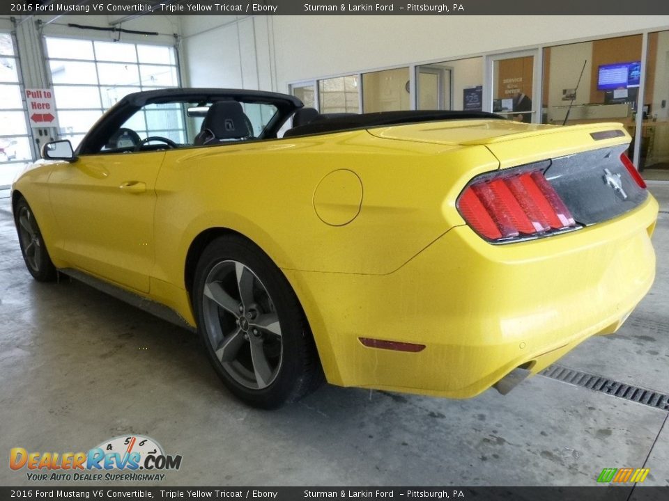 2016 Ford Mustang V6 Convertible Triple Yellow Tricoat / Ebony Photo #3