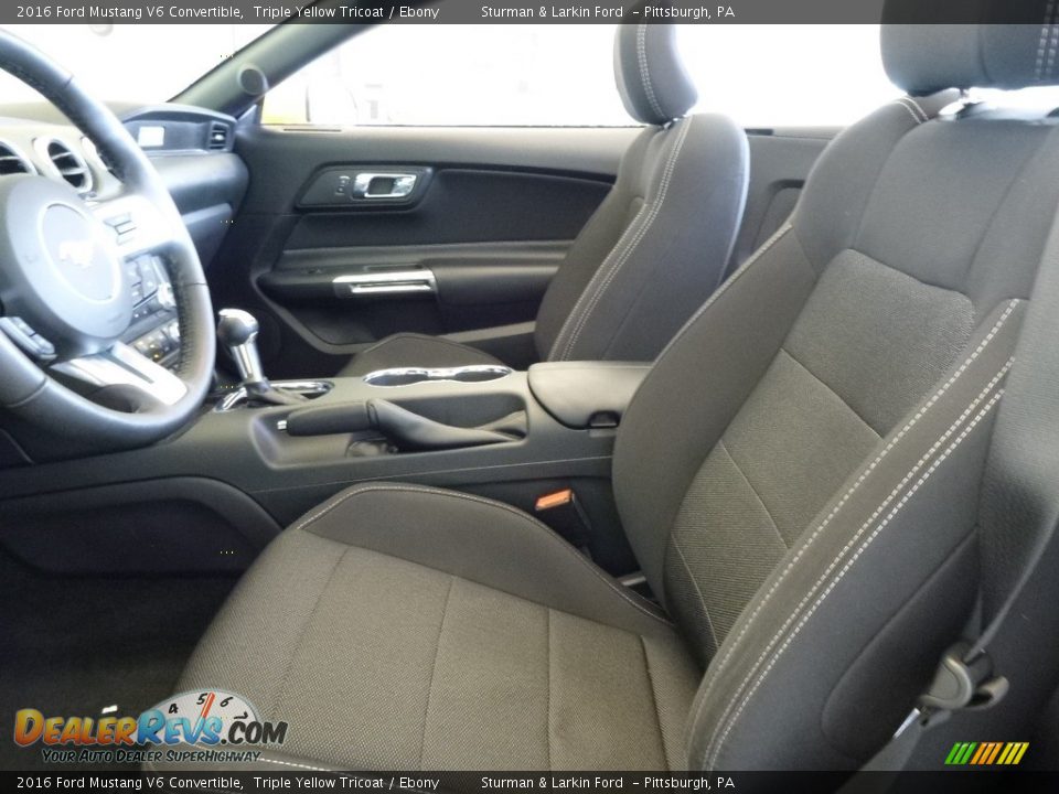 2016 Ford Mustang V6 Convertible Triple Yellow Tricoat / Ebony Photo #6