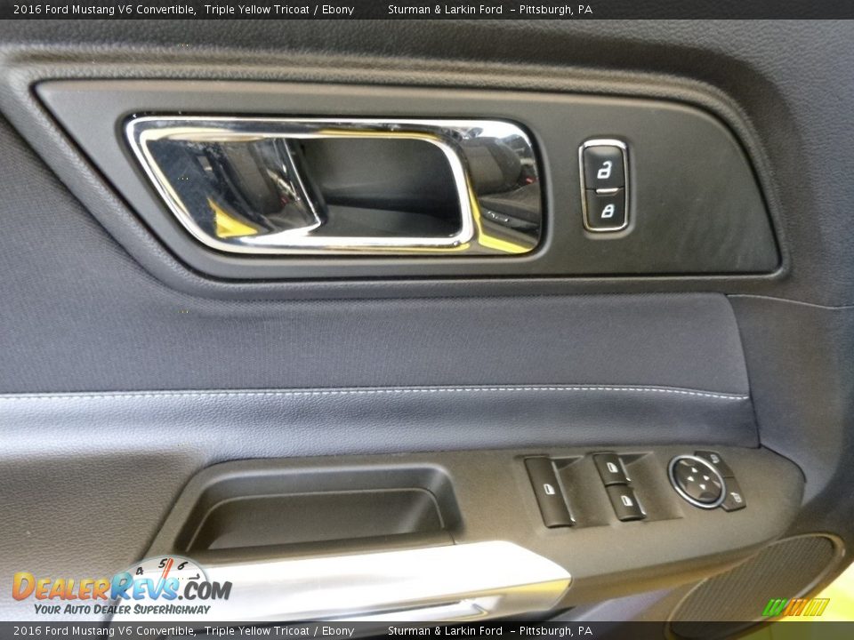 2016 Ford Mustang V6 Convertible Triple Yellow Tricoat / Ebony Photo #9