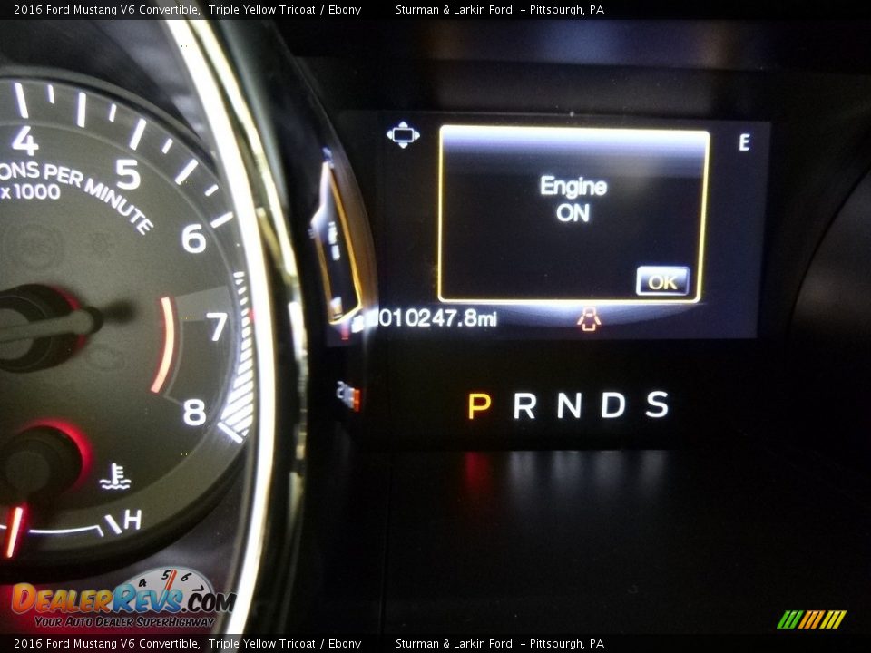 2016 Ford Mustang V6 Convertible Triple Yellow Tricoat / Ebony Photo #15