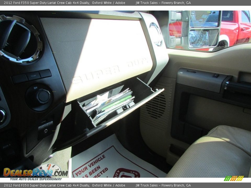 2012 Ford F350 Super Duty Lariat Crew Cab 4x4 Dually Oxford White / Adobe Photo #26