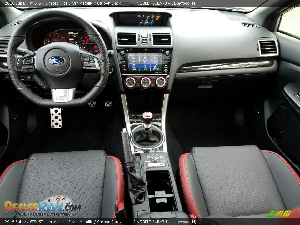 Carbon Black Interior - 2016 Subaru WRX STI Limited Photo #15