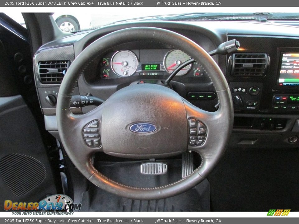 2005 Ford F250 Super Duty Lariat Crew Cab 4x4 True Blue Metallic / Black Photo #20