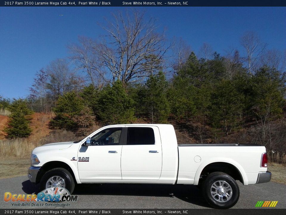 2017 Ram 3500 Laramie Mega Cab 4x4 Pearl White / Black Photo #1