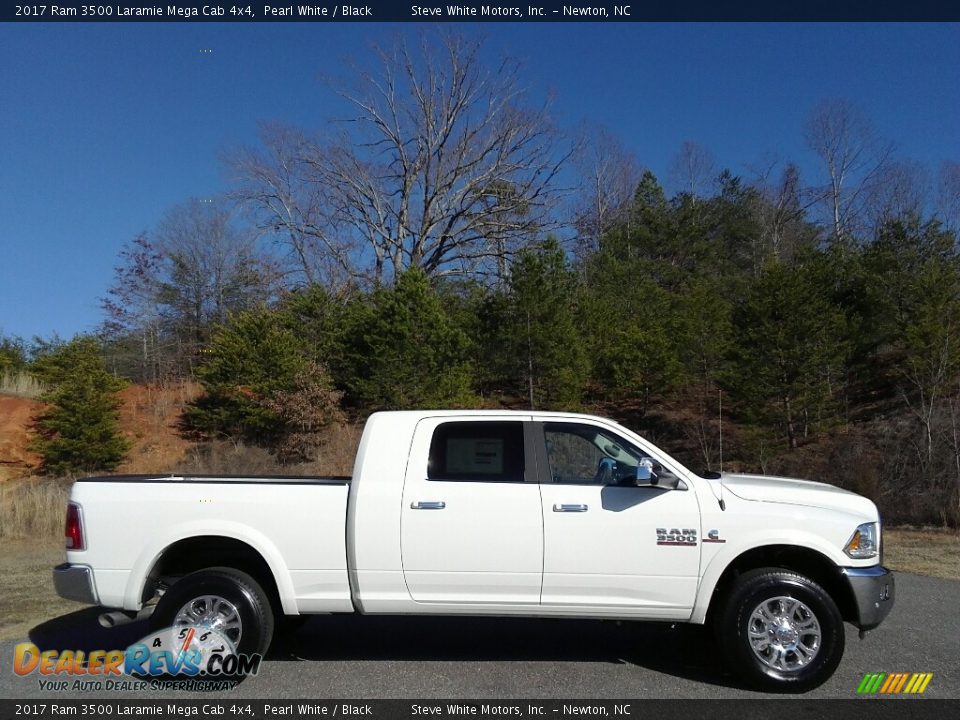 Pearl White 2017 Ram 3500 Laramie Mega Cab 4x4 Photo #5