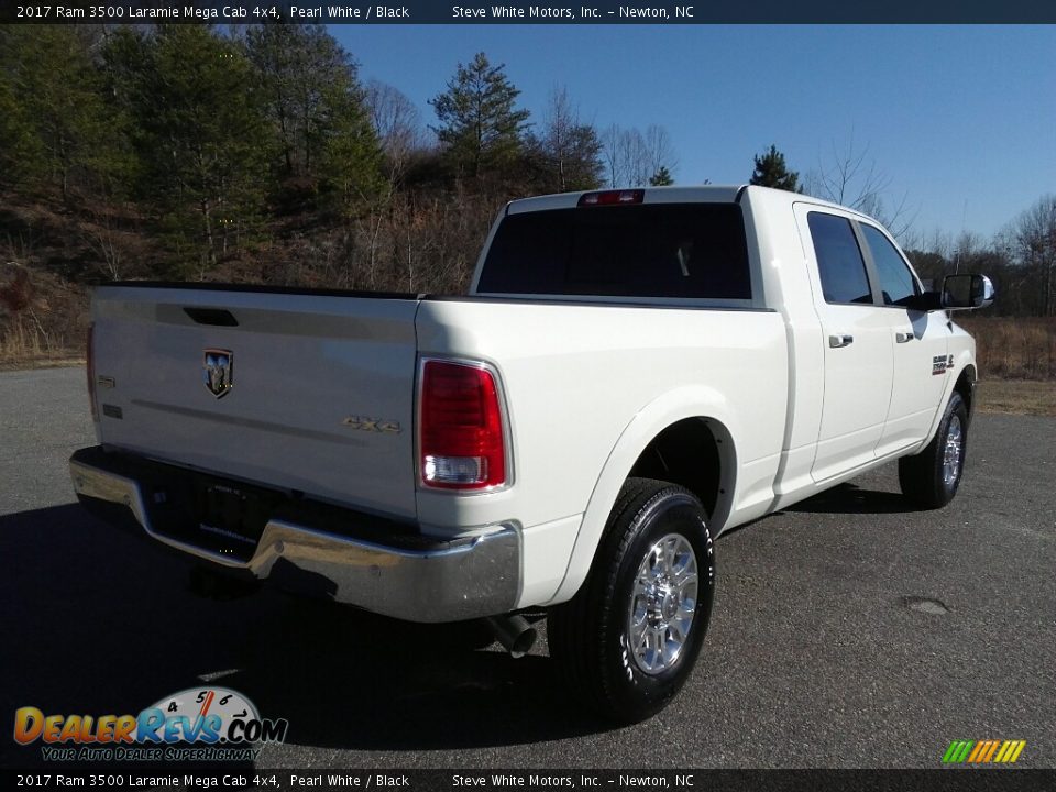 2017 Ram 3500 Laramie Mega Cab 4x4 Pearl White / Black Photo #6
